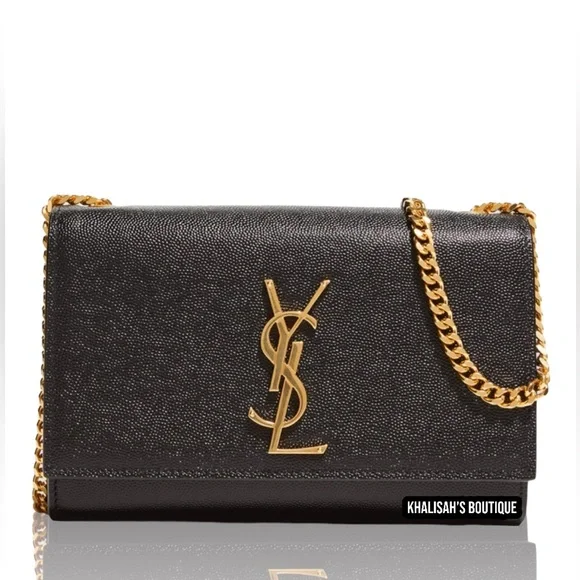 YSL Saint Laurent KATE SMALL CHAIN BAG IN GRAIN DE POUDRE LEATHER! MSRP$2,268 - Picture 4 of 16